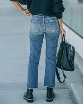 Martha High Rise Stretch Distressed Straight Jeans